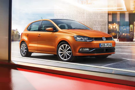 compact car car orange car Volkswagen vehicle Volkswagen Polo HD Desktop Wallpaper | Background Image