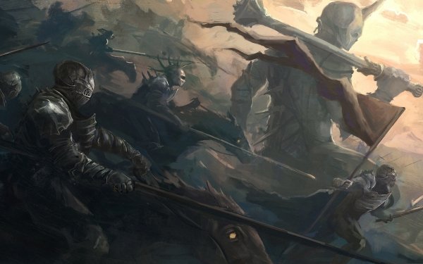Fantasy Knight Warrior Armor Sword Spear HD Wallpaper | Background Image