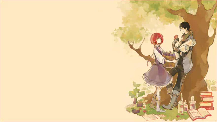 Anime Snow White with the Red Hair HD Desktop Wallpaper | Background Image