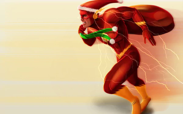 Wally West DC Comics santa hat Comic Flash HD Desktop Wallpaper | Background Image