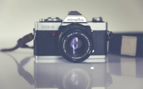Minolta reflection man made camera HD Desktop Wallpaper | Background Image