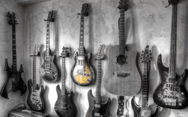 selective color instrument music guitar HD Desktop Wallpaper | Background Image