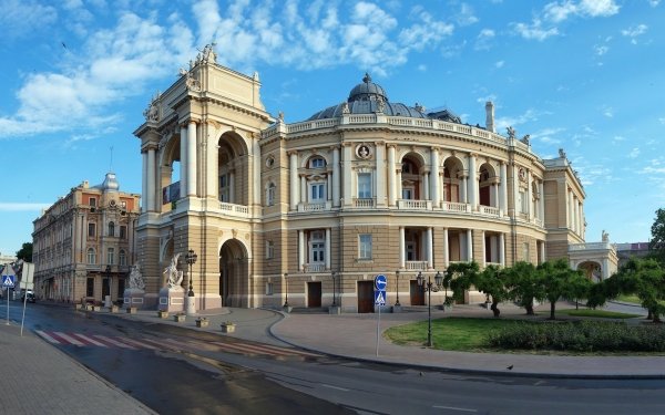 Man Made Opera House Building Architecture Odessa Ukraine HD Wallpaper | Background Image