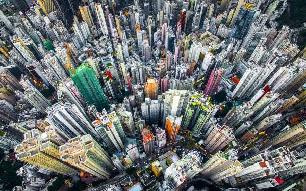 Man Made Hong Kong Cities China City Building Skyscraper Aerial HD Wallpaper | Background Image