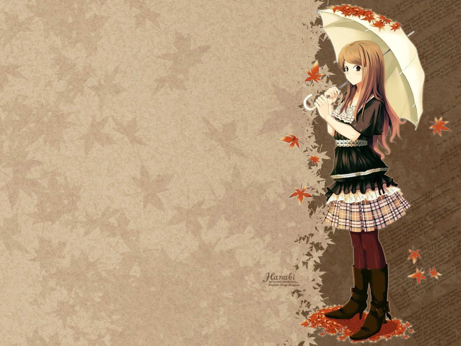 Wallpaper autumn, leaves, girl, joy, magic, anime, art, vocaloid images for  desktop, section арт - download