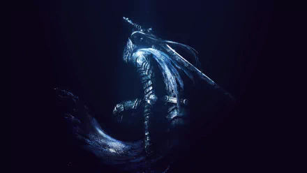 An HD desktop wallpaper featuring Artorias from the video game Dark Souls, showcasing the character in a striking, atmospheric design with dark tones and dramatic lighting.