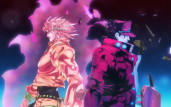 JoJo's Bizarre Adventure: Stardust Crusaders hat blonde Dio Brando Jotaro Kujo Anime Jojo's Bizarre Adventure HD Desktop Wallpaper | Background Image