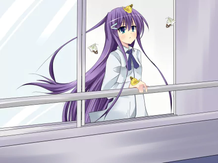 Anime Hanbun no Tsuki ga Noboru Sora HD Desktop Wallpaper | Background Image