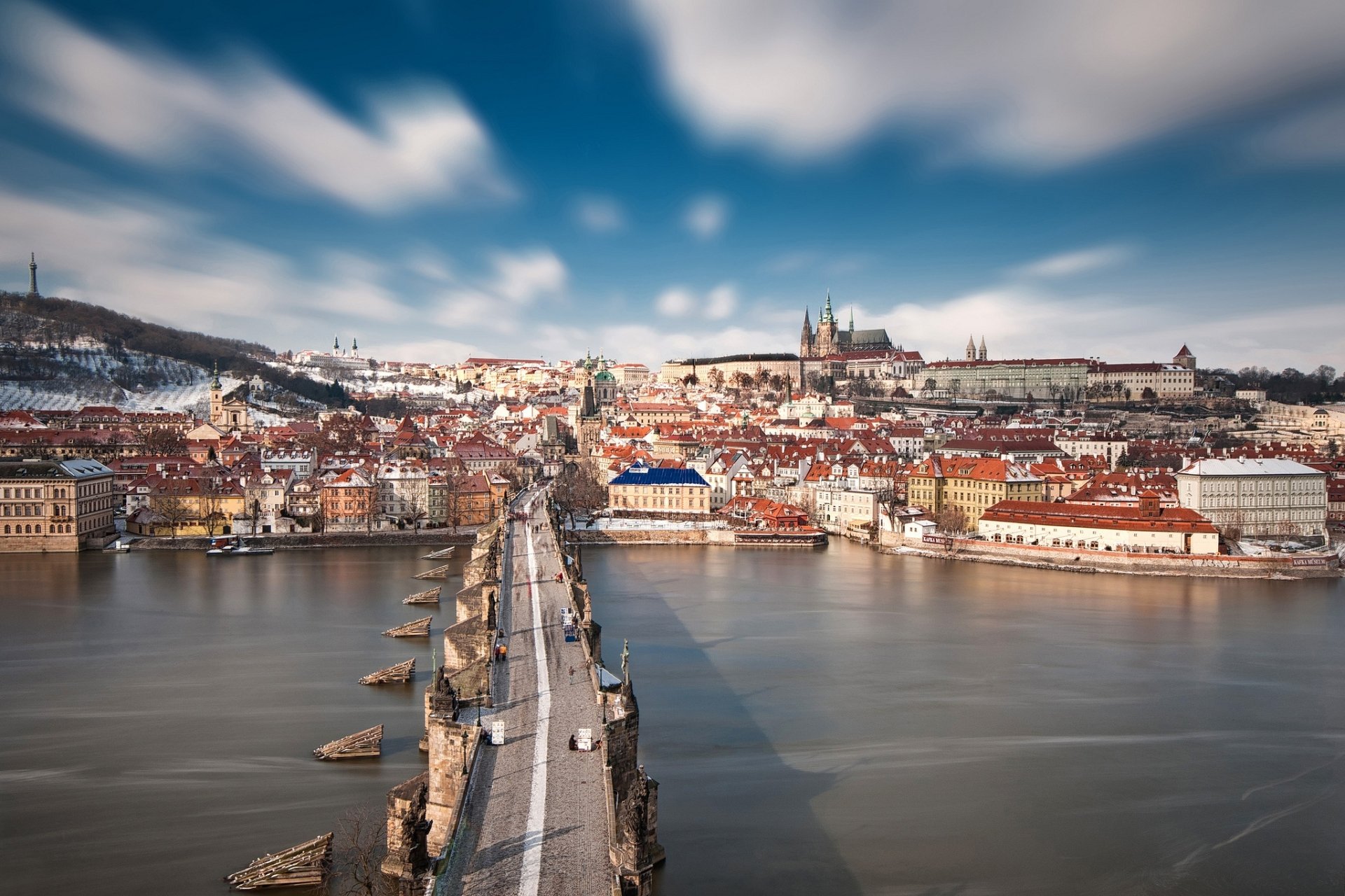 Download City Bridge Charles Bridge Cityscape River Czech Republic Man Made Prague HD Wallpaper