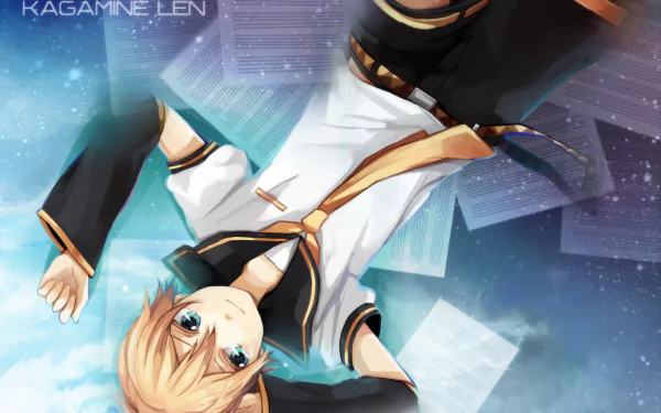 Len Kagamine Anime Vocaloid HD Desktop Wallpaper | Background Image