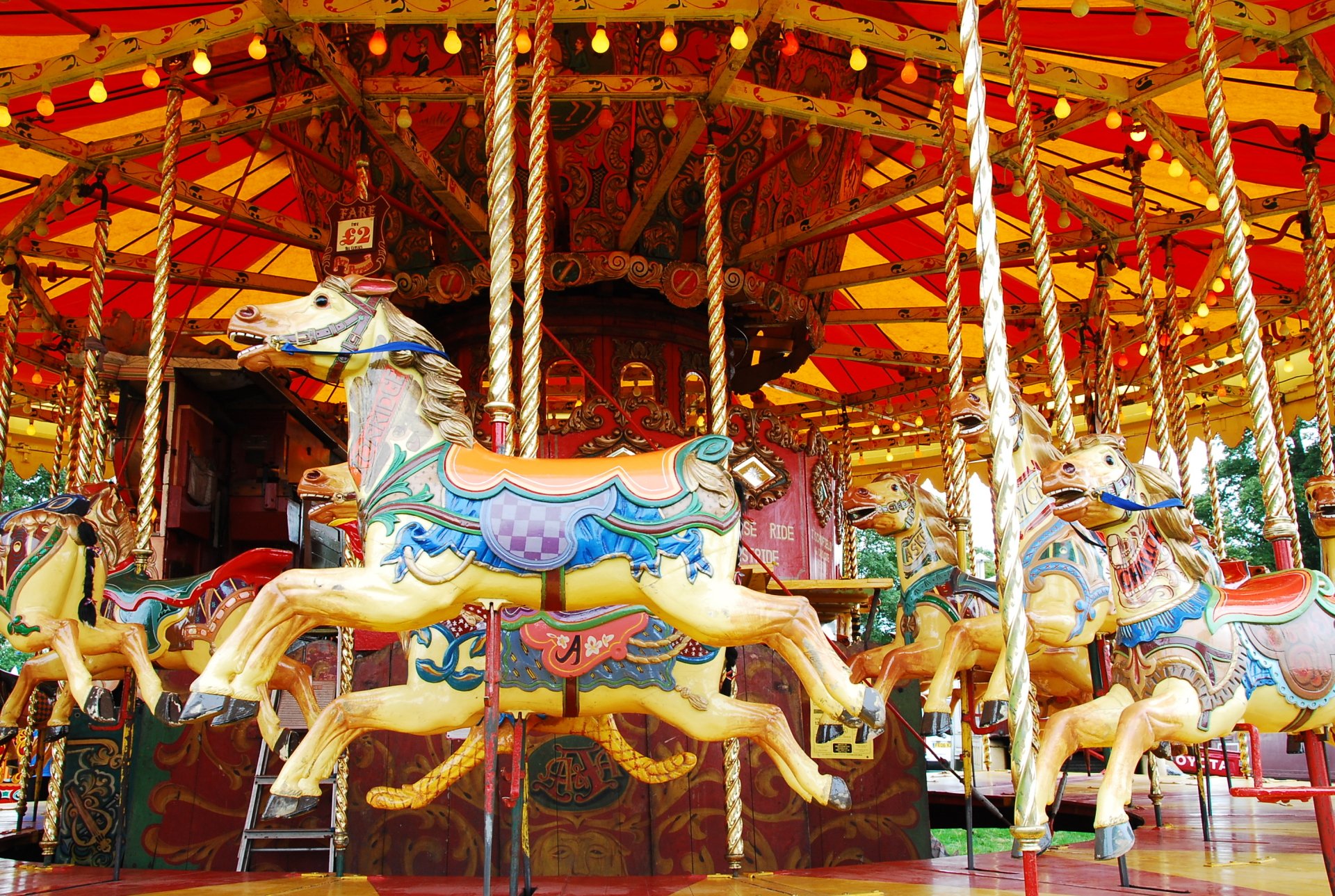 Download Horse Merry-go-'round Man Made Carousel HD Wallpaper