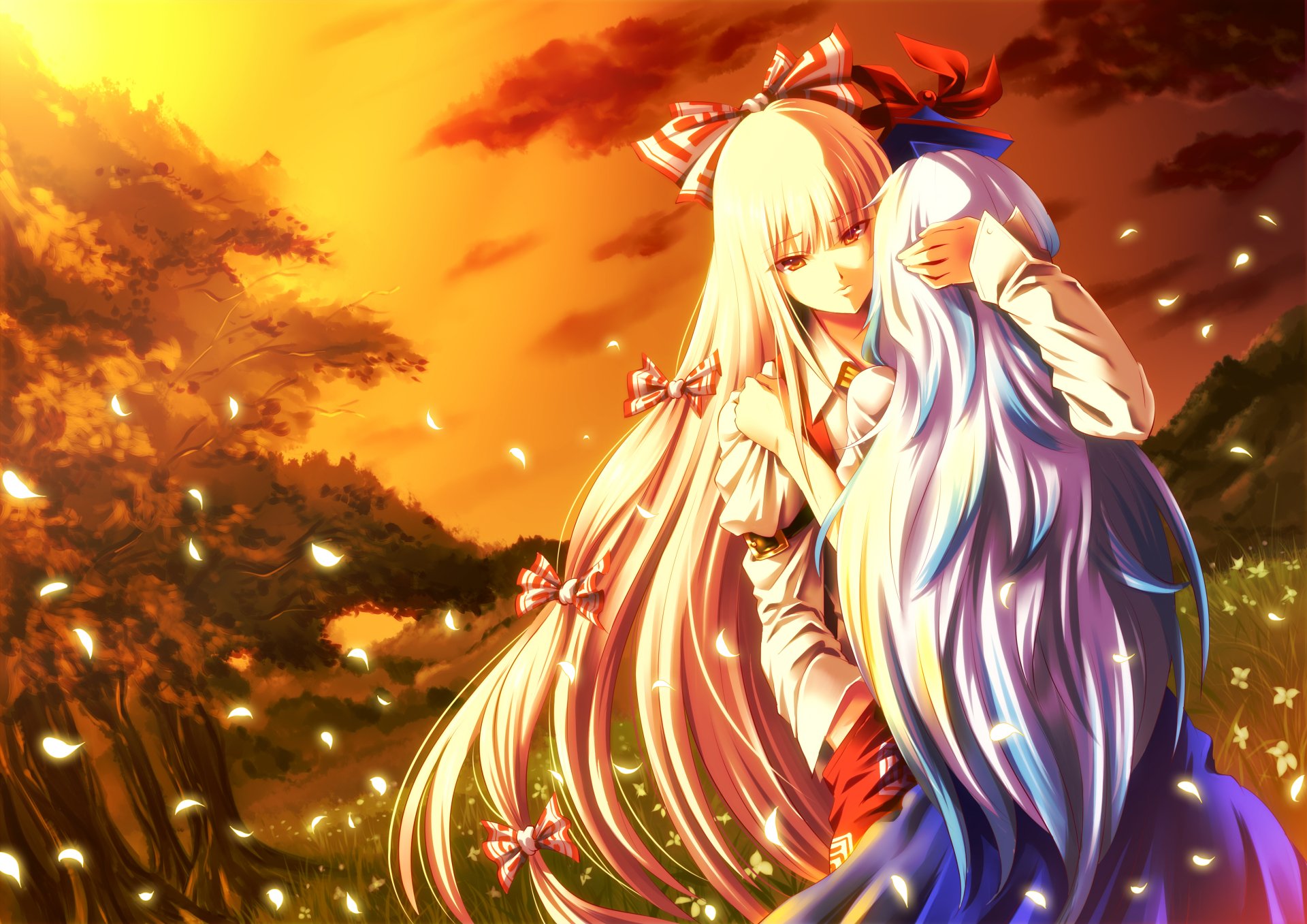 Download Keine Kamishirasawa Fujiwara No Mokou Anime Touhou 4k Ultra HD Wallpaper