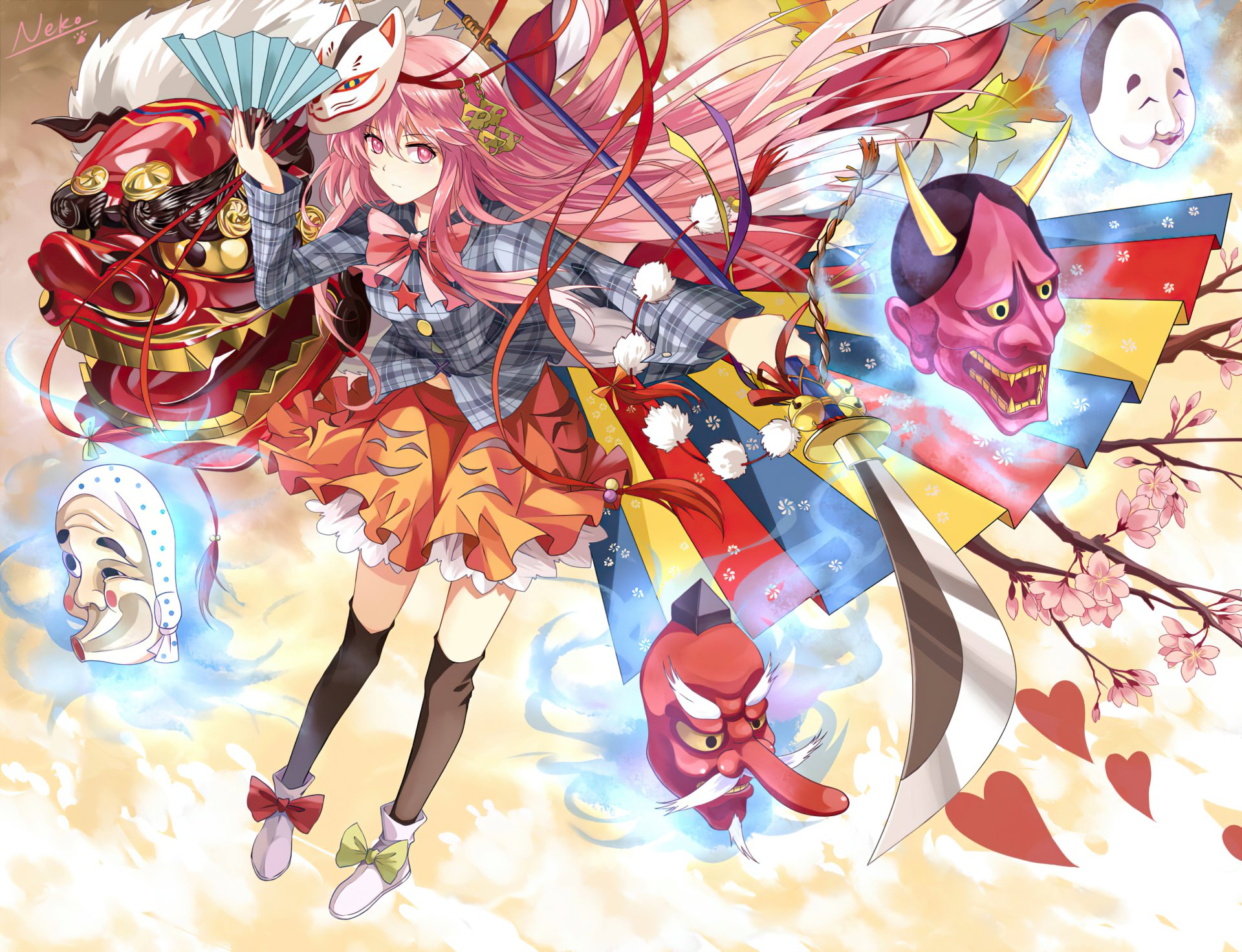 Download Hata No Kokoro Anime Touhou HD Wallpaper