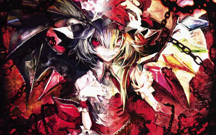 Remilia Scarlet Flandre Scarlet Anime Touhou HD Desktop Wallpaper | Background Image
