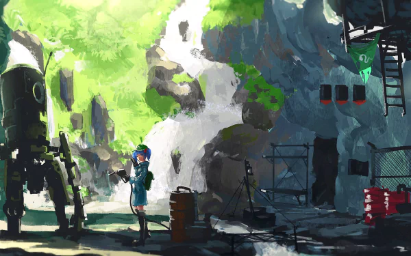 Nitori Kawashiro Anime Touhou HD Desktop Wallpaper | Background Image