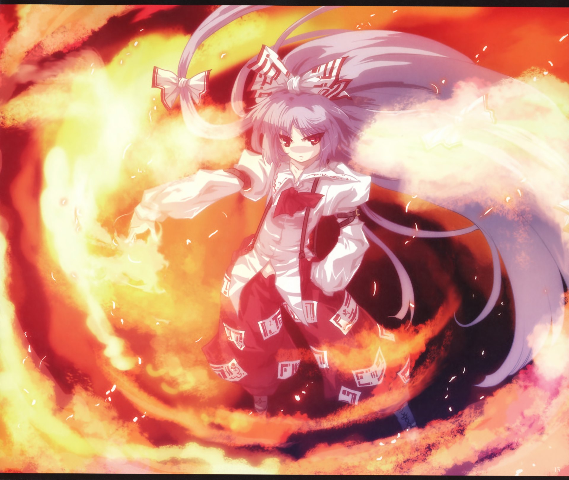 Download Fujiwara No Mokou Anime Touhou 4k Ultra HD Wallpaper