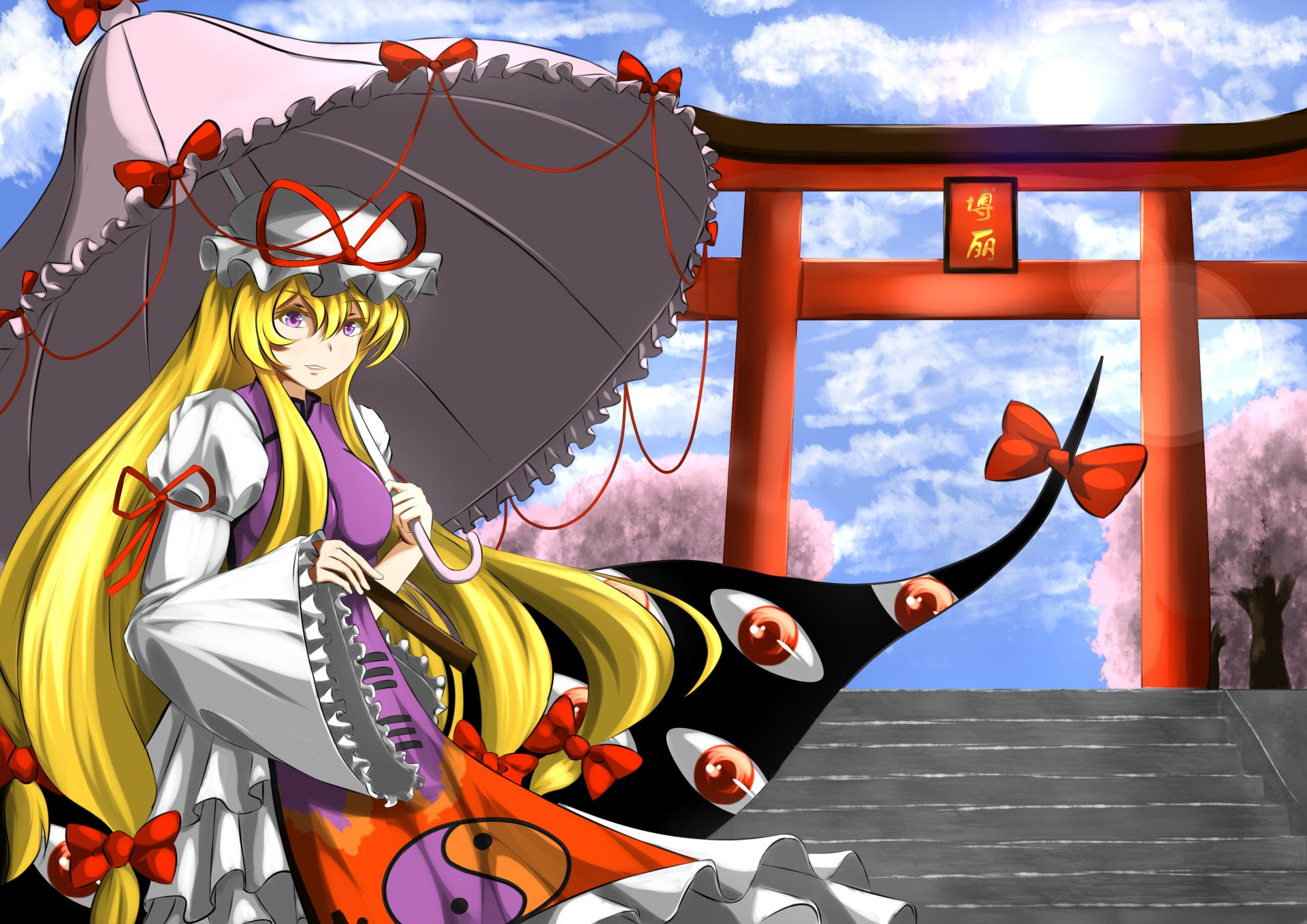 Download Yukari Yakumo Anime Touhou HD Wallpaper