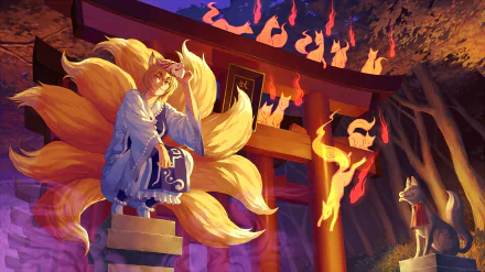 Ran Yakumo Anime Touhou HD Desktop Wallpaper | Background Image