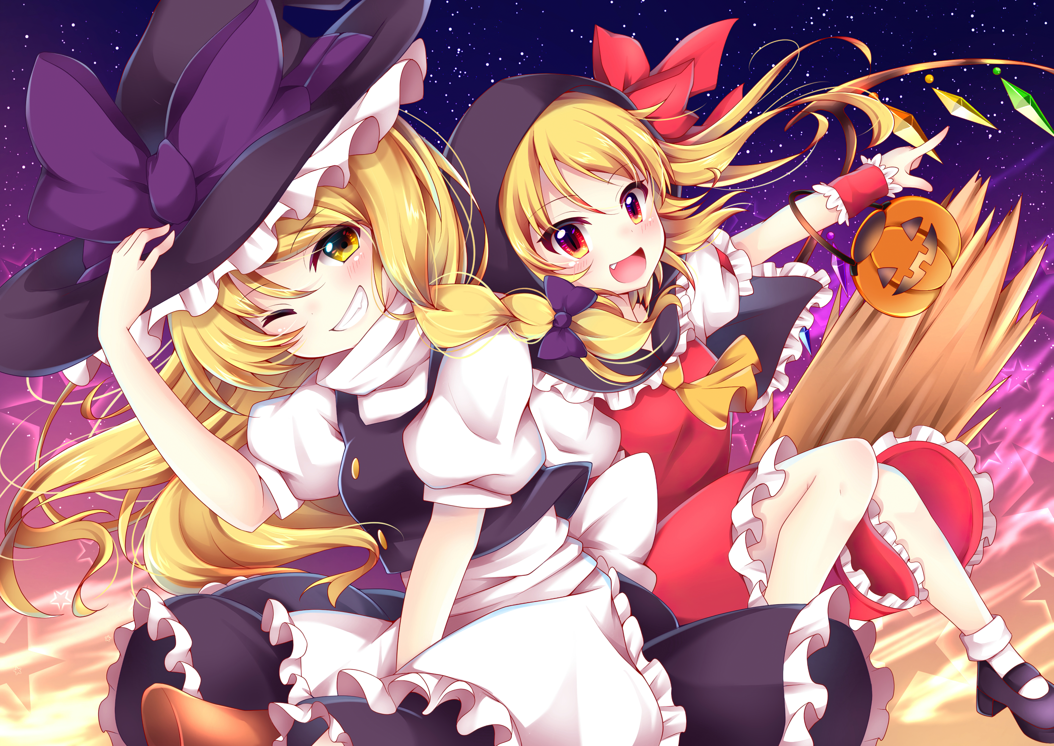 Download Flandre Scarlet Marisa Kirisame Anime Touhou Hd Wallpaper By Miy 