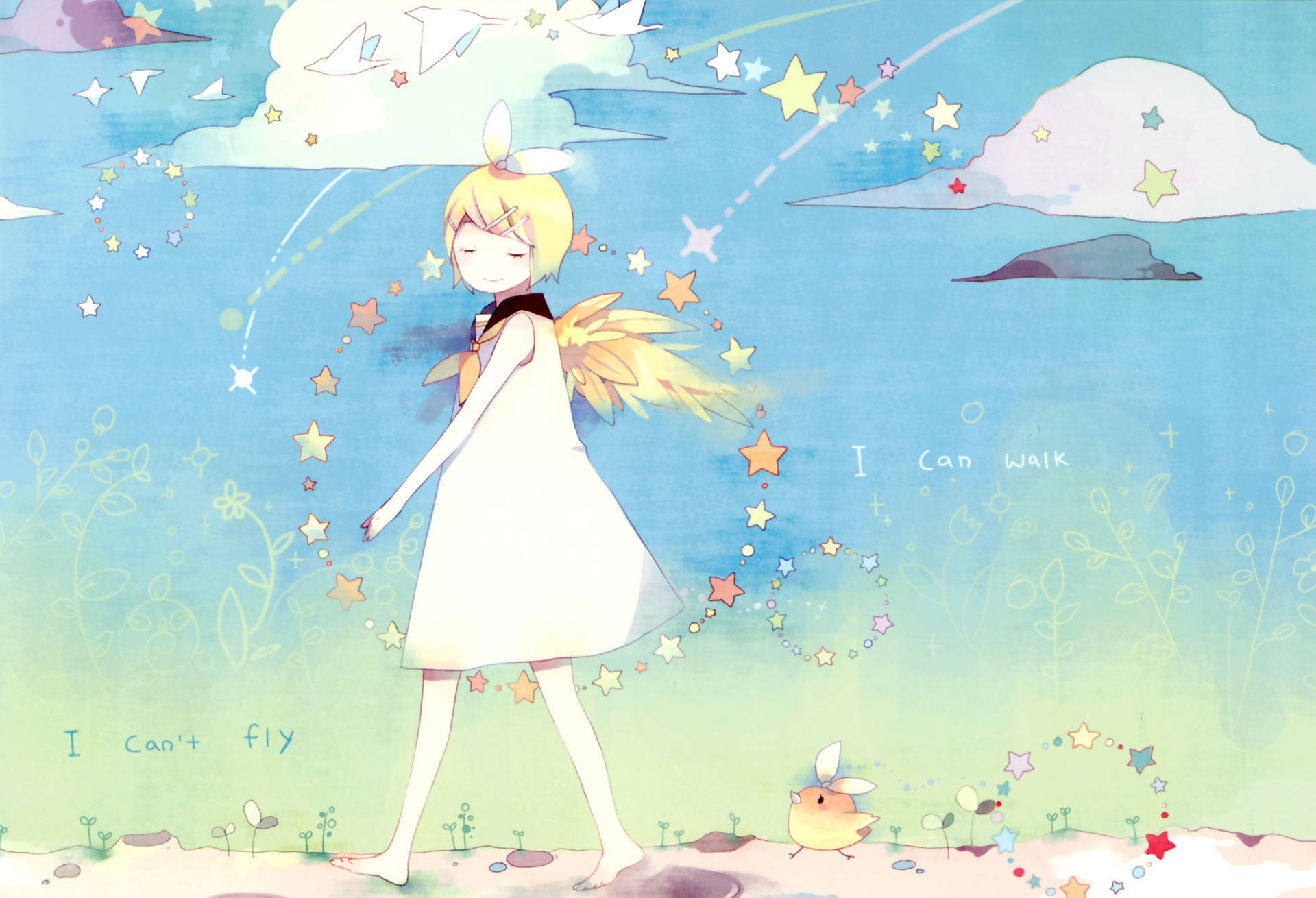 Download Rin Kagamine Anime Vocaloid HD Wallpaper