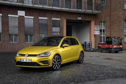 compact car car yellow car Volkswagen vehicle Volkswagen Golf HD Desktop Wallpaper | Background Image