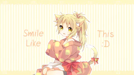 cat girl Anime Original HD Desktop Wallpaper | Background Image