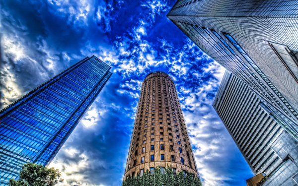 Man Made Skyscraper Building Sky HDR HD Wallpaper | Background Image