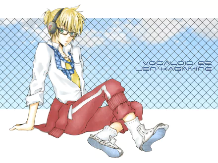 Len Kagamine Anime Vocaloid HD Desktop Wallpaper | Background Image