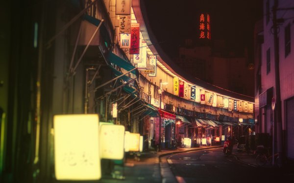 Man Made Street Light Asian Night HD Wallpaper | Background Image