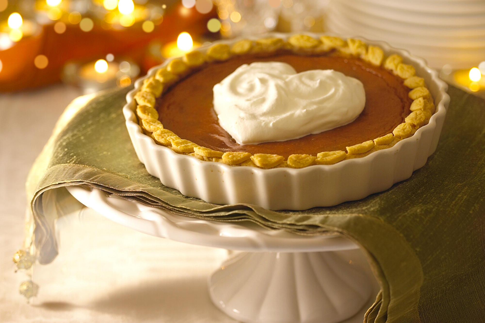 Heart-shaped pumpkin pie, perfect for autumn cravings.