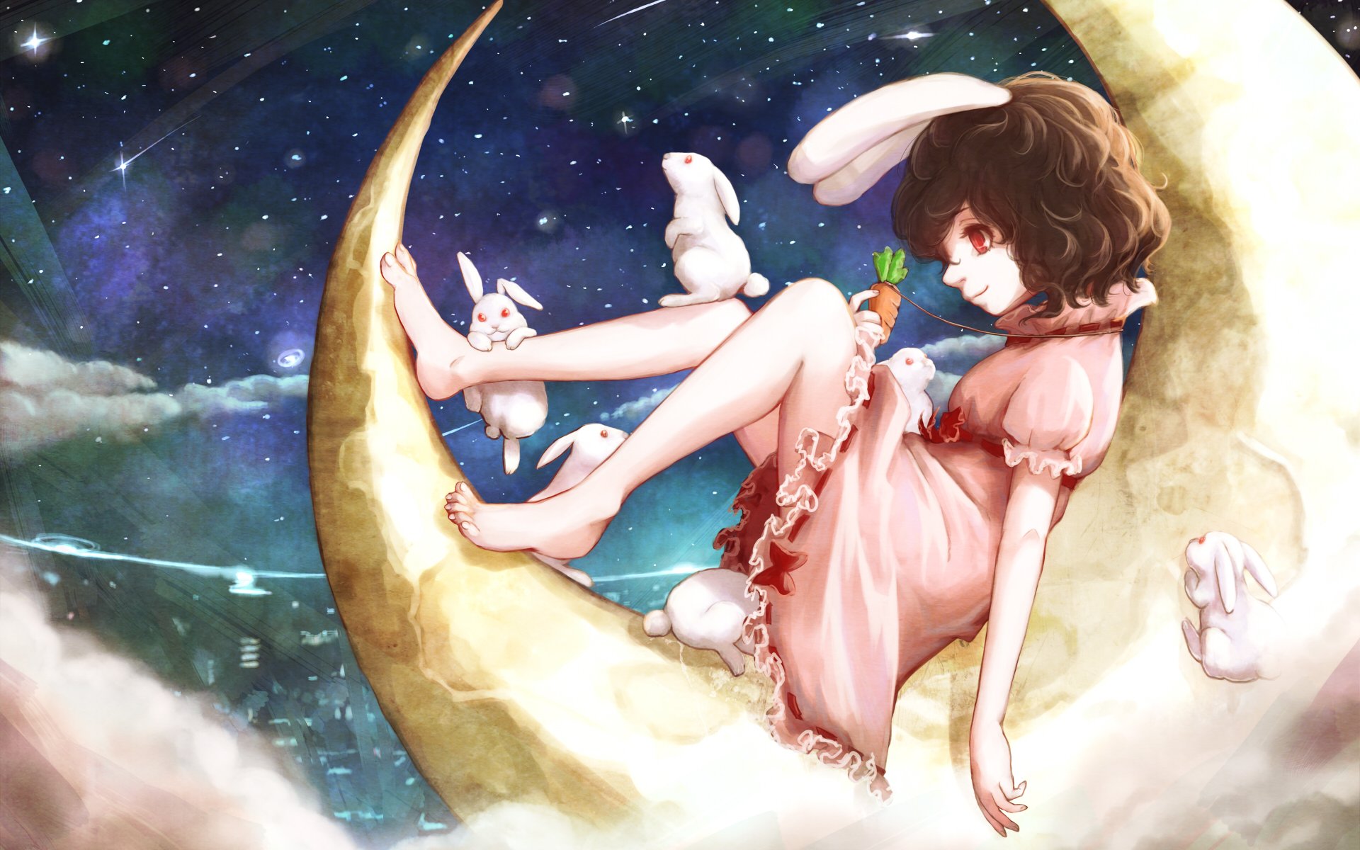 Download Tewi Inaba Anime Touhou HD Wallpaper