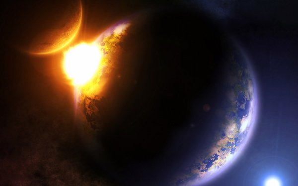Sci Fi Explosion Space Earth Sun Universe HD Wallpaper | Background Image