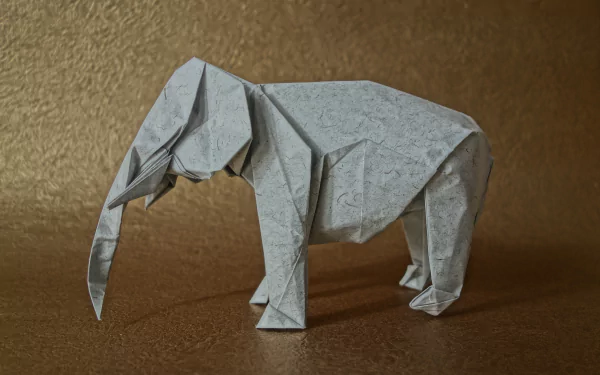 elephant man made origami HD Desktop Wallpaper | Background Image