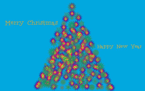 Holiday Christmas Christmas Tree Colors Colorful Merry Christmas New Year Blue HD Wallpaper | Background Image