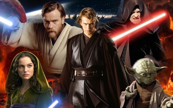 Film Star Wars, épisode III : La Revanche des Sith Star Wars Padmé Amidala Obi-Wan Kenobi Anakin Skywalker Yoda Darth Sidious Fond d'écran HD | Image
