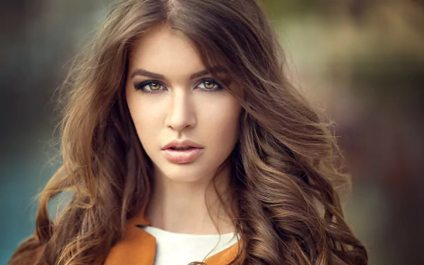 Download Hazel Eyes Brown Hair Long Hair Fantasy Elf HD Wallpaper by ...