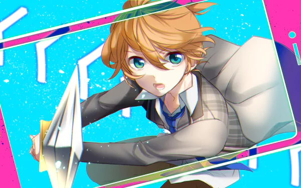 Len Kagamine Anime Vocaloid HD Desktop Wallpaper | Background Image