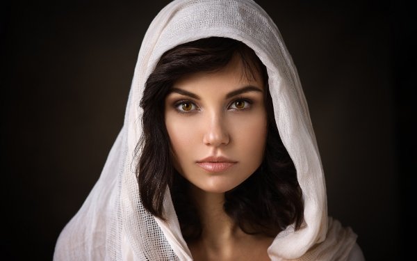 Women Face Model Brunette Brown Eyes HD Wallpaper | Background Image
