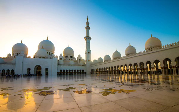 religious Sheikh Zayed Grand Mosque HD Desktop Wallpaper | Background Image