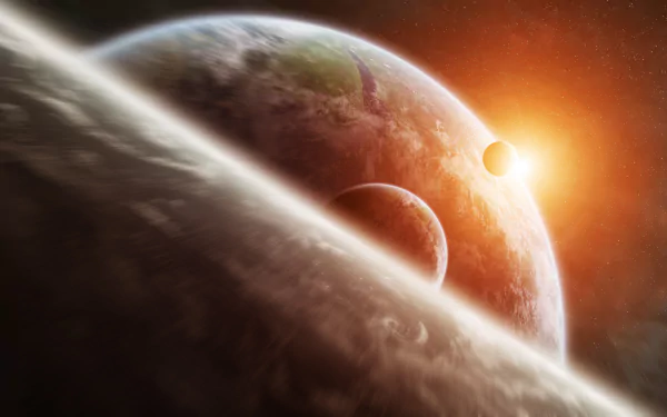 Sci Fi planet rise HD Desktop Wallpaper | Background Image