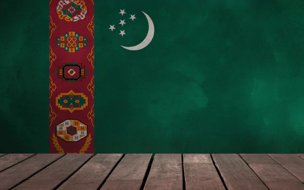 flag Misc flag of Turkmenistan HD Desktop Wallpaper | Background Image