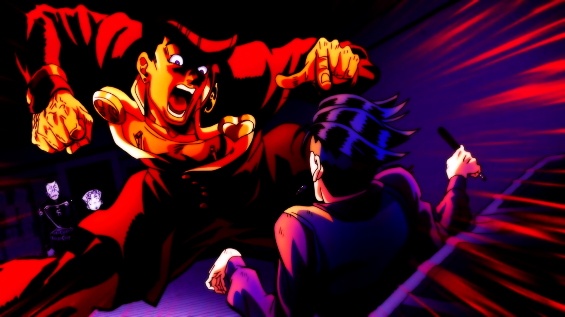 Download Koichi Hirose Okuyasu Nijimura Josuke Higashikata Rohan Kishibe Anime Jojo's Bizarre Adventure HD Wallpaper by Terumi Nishii