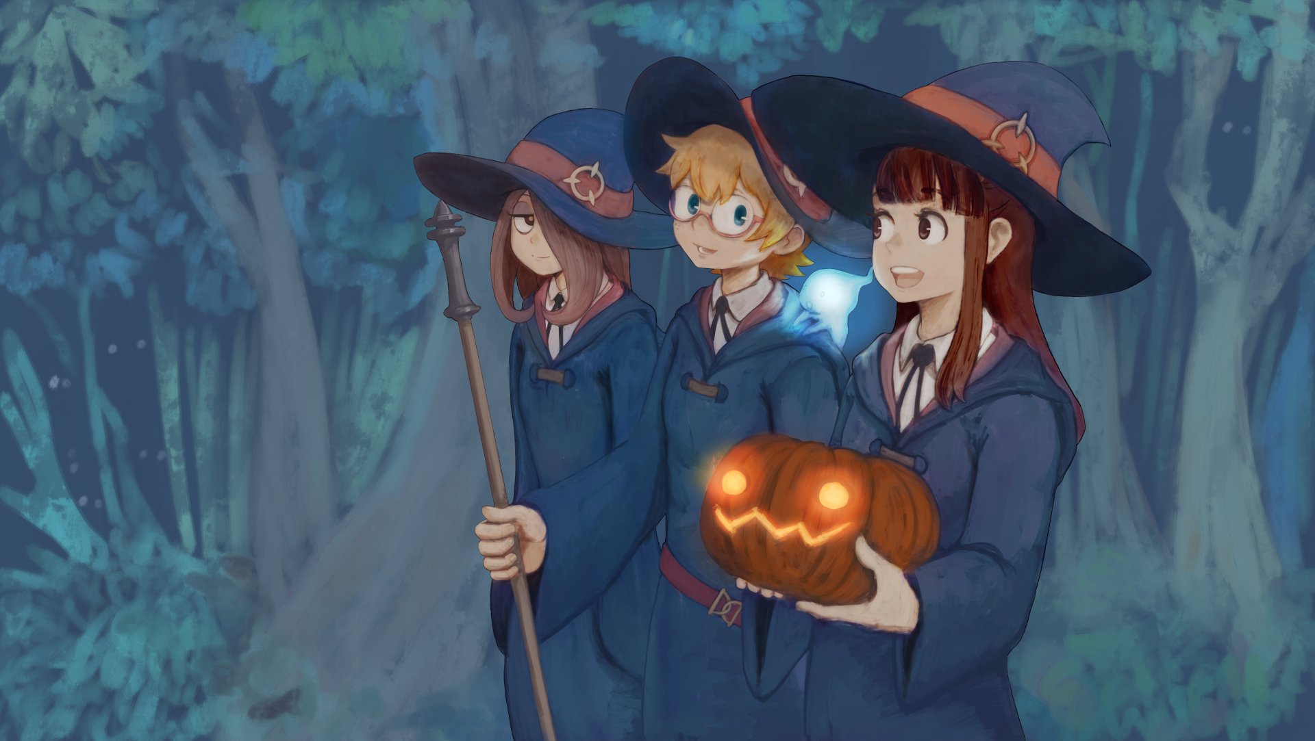 Download Lotte Yanson Sucy Manbavaran Atsuko Kagari Anime Little Witch Academia 4k Ultra HD Wallpaper