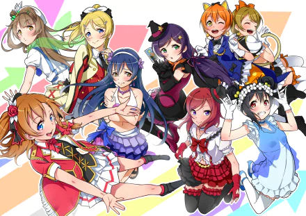 Umi Sonoda Rin Hoshizora Nozomi Tojo Nico Yazawa Maki Nishikino Kotori Minami Honoka Kousaka Hanayo Koizumi Eri Ayase Anime Love Live! HD Desktop Wallpaper | Background Image