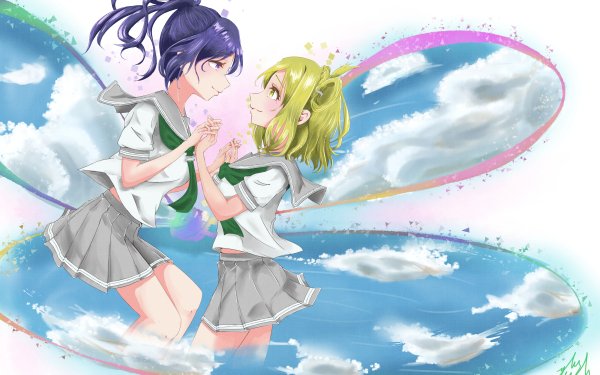 Anime Love Live! Sunshine!! Love Live! Mari Ohara Kanan Matsuura HD Wallpaper | Background Image