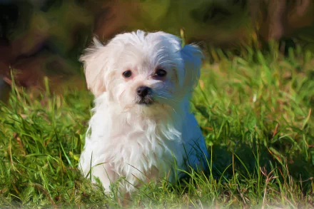  A maltese done with an oil paint filter by Hans Benn