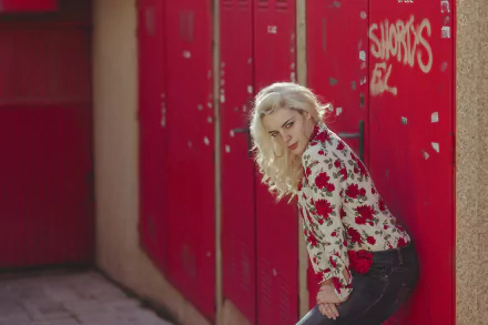 earrings blonde woman model HD Desktop Wallpaper | Background Image