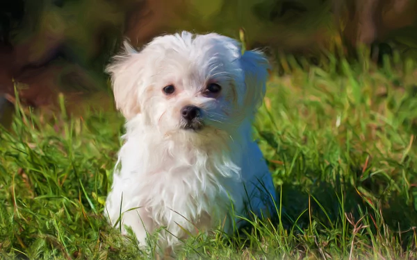  A maltese done with an oil paint filter by Hans Benn