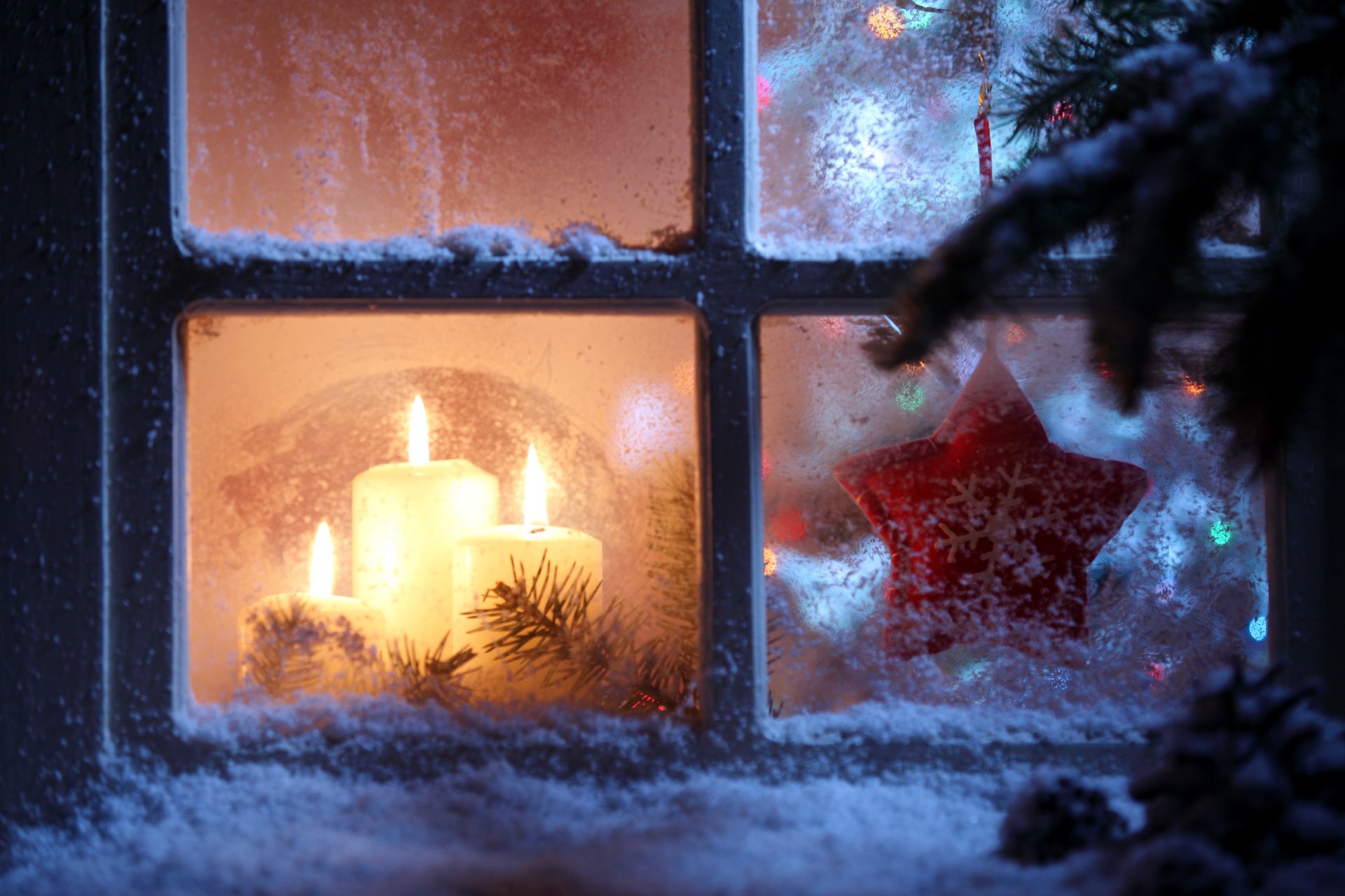 Cozy Christmas Window HD Wallpaper