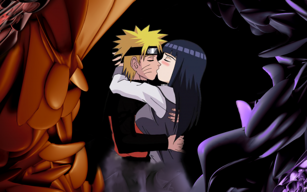 Anime Naruto Hinata Hyuga Amour Kiss Naruto Uzumaki Fond d'écran HD | Image